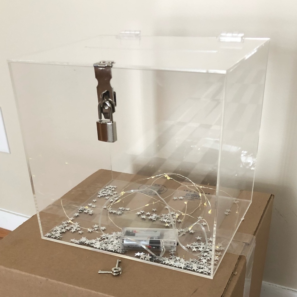 Acrylic wedding card box